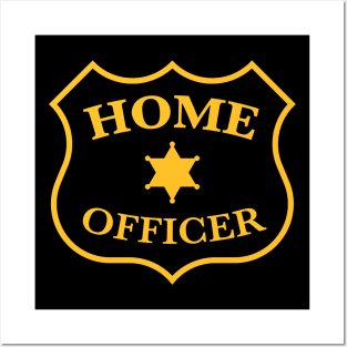 Home Officer Badge (Small Office / Job / Patch / Gold) Posters and Art